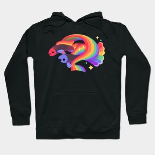 Rainbow guppy 3 Hoodie